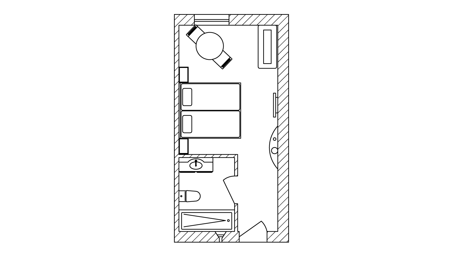 Plattegrond van de kamer